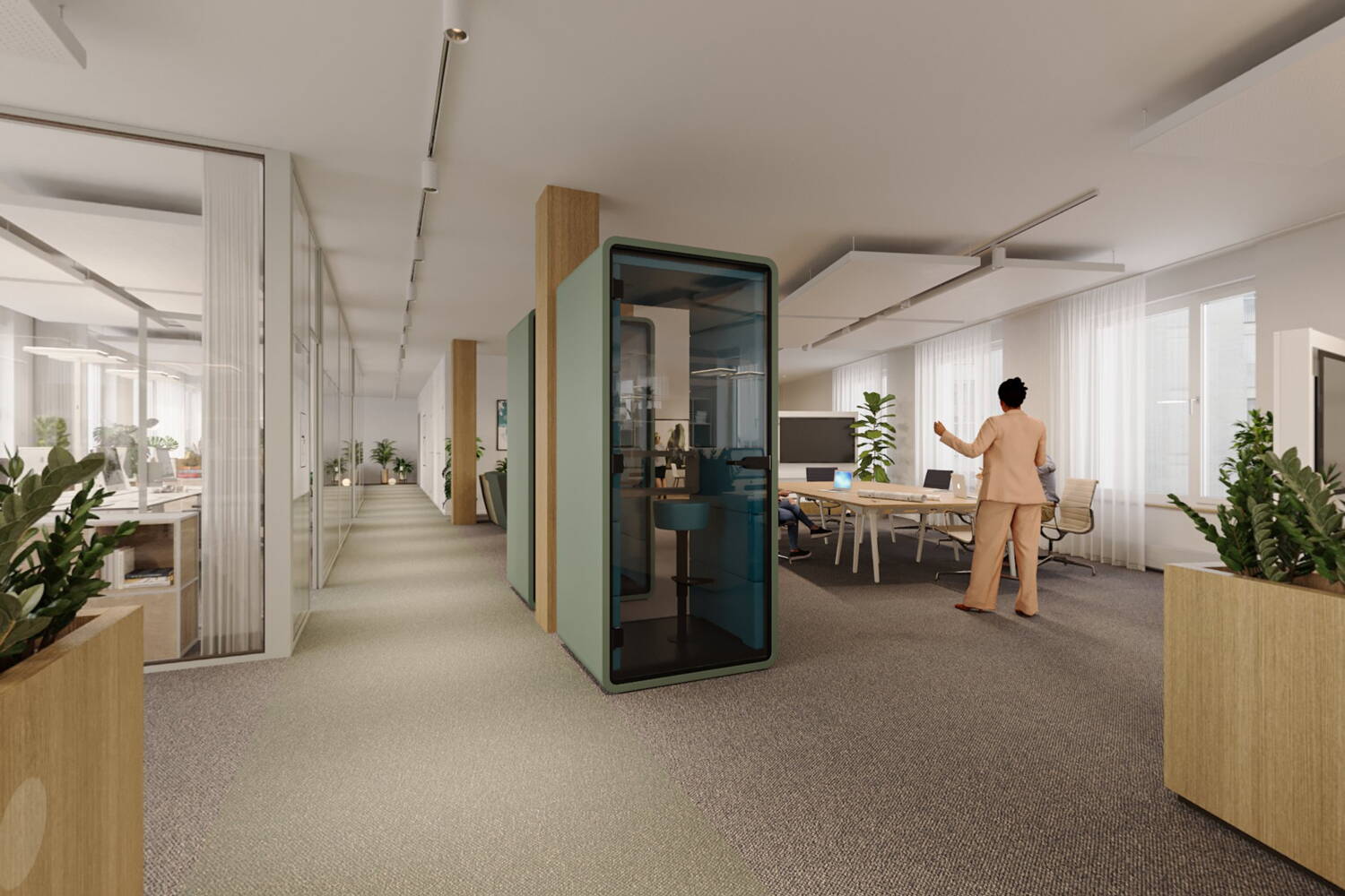 vitaone Büro Openspace mit Telefonbox